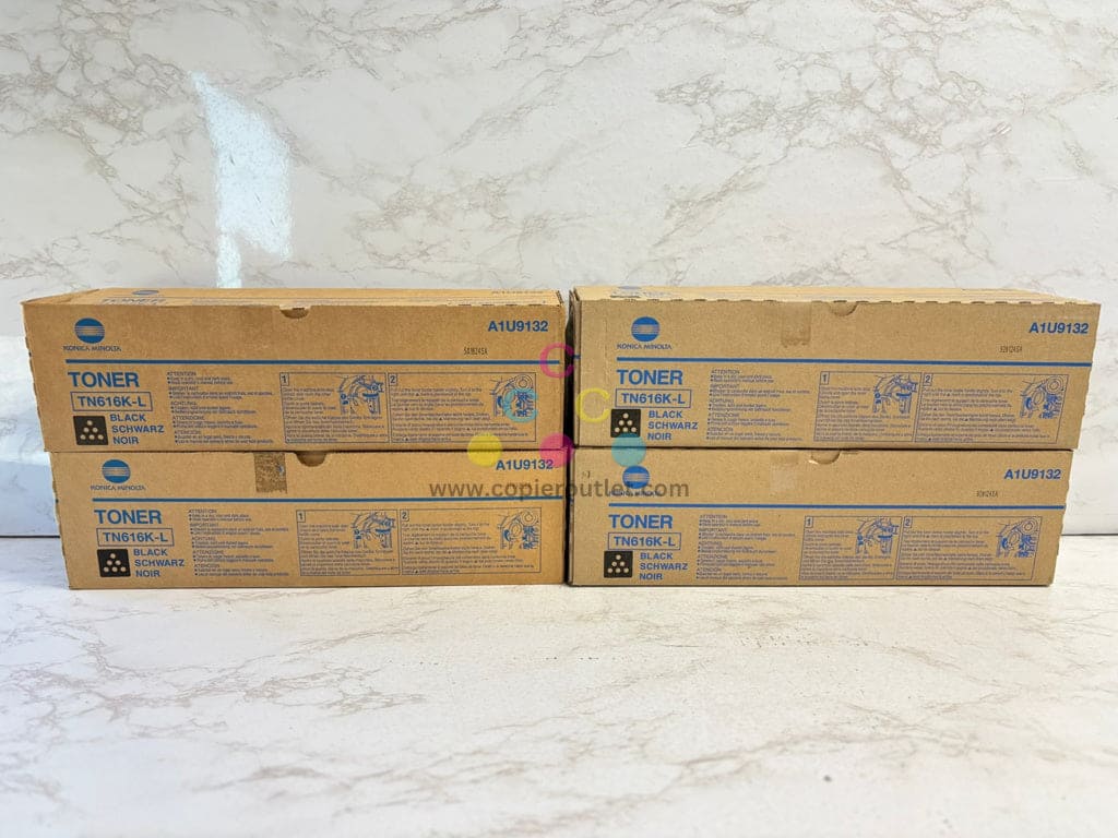 4 New OEM Konica Minolta Bizhub PRESS C6000L TN616K-L Black Toner A1U9132
