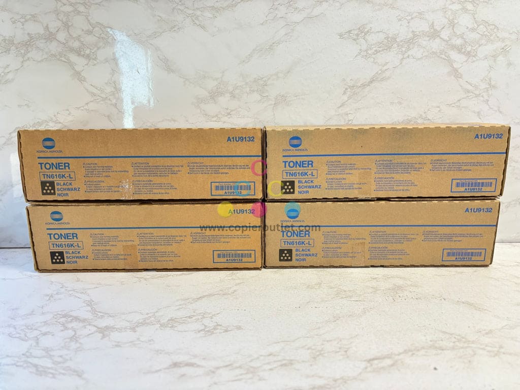 4 New OEM Konica Minolta Bizhub PRESS C6000L TN616K-L Black Toner A1U9132