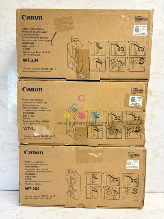 3 Cosmetic OEM Canon  iR ADV C7055,C7065,C7580i,C9065 Waste Toner Bottle WT-204