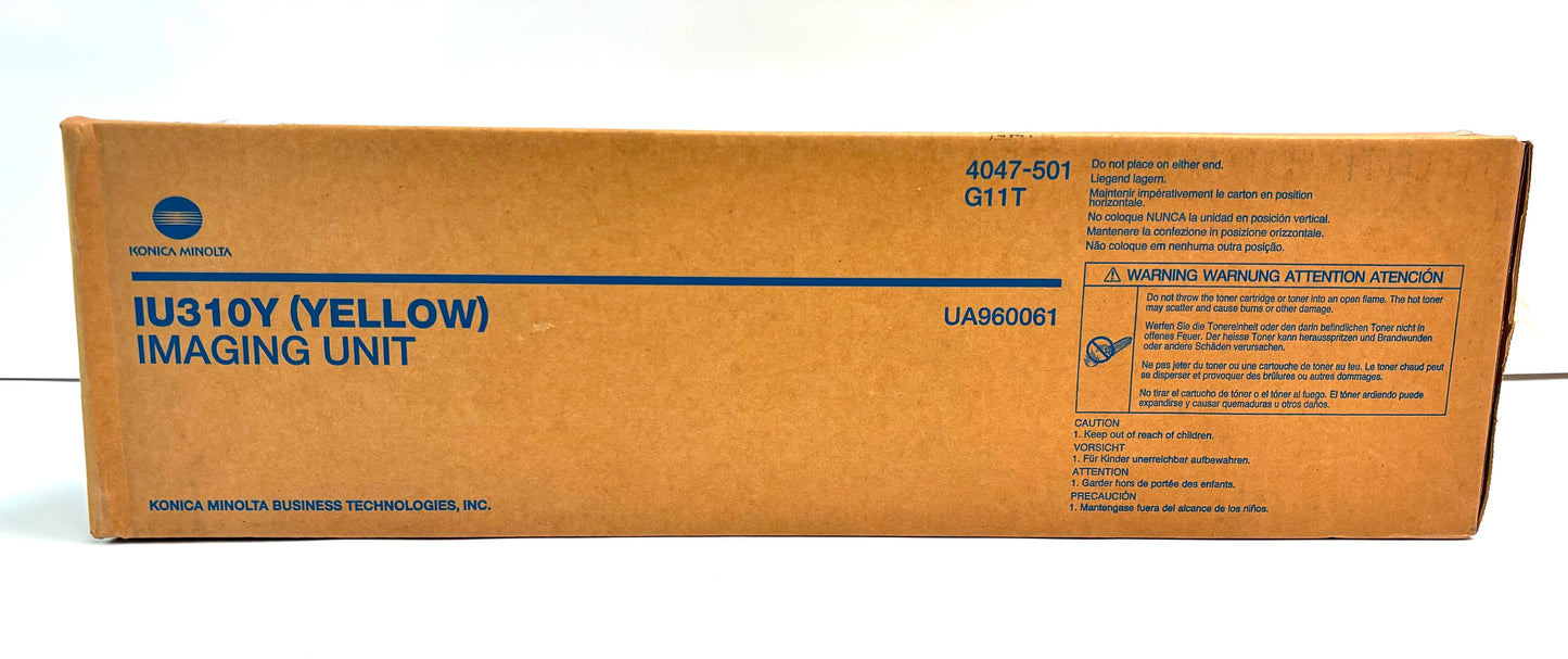 Genuine Konica Minolta Bizhub C350/C351/C450 imaging Unit IU310Y, 4047-501
