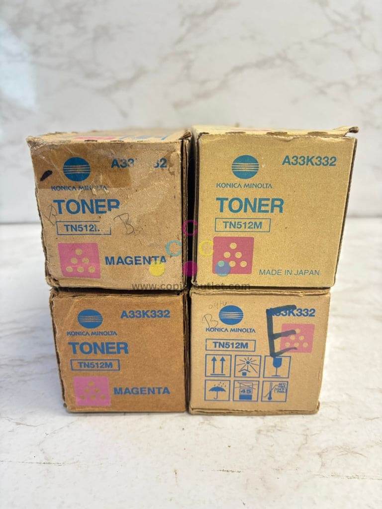 4 OEM Konica BizhubC454,C454e,C554,C554e TN512M, TN-512M (A33K332) Toners