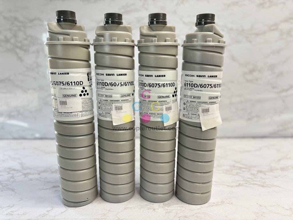4 New OEM Ricoh Aficio 1060,MP 7000,9003SP Toner Type 6110D, 841332 (885400)