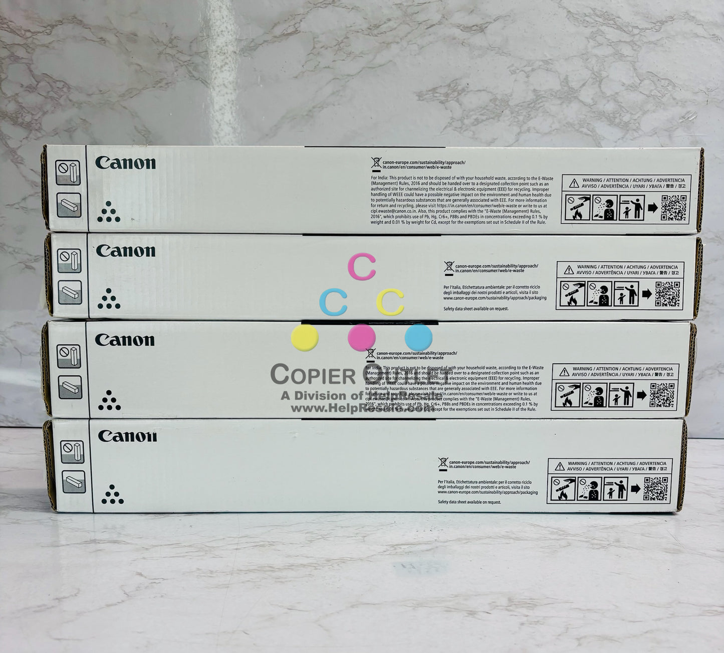 4 Genuine Canon iR Adv C5840i,C5850i Cyan,Yellow & Black Toner GPR-61 CYK