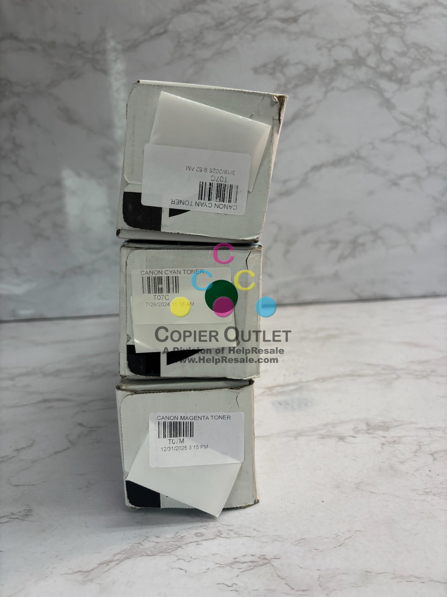 3 Open Genuine Canon imagePRESS Lite C165,C170 Cyan & Magenta Toner T07 CM
