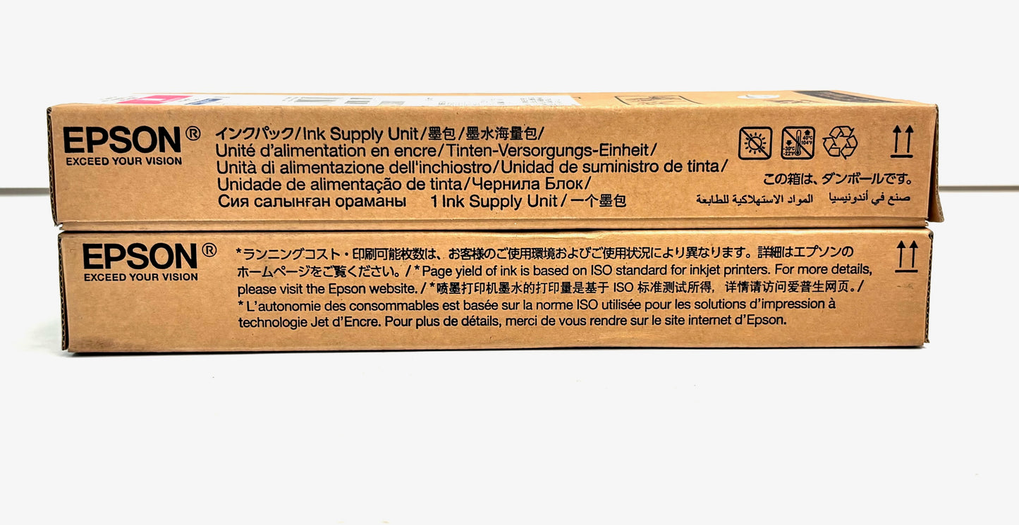 2 Genuine Epson WFC529, WFC579 Magenta & Yellow Ink T01C3, T01C4 (2027/2028)