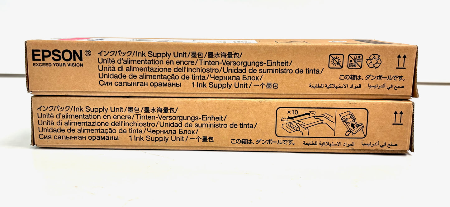 2 Genuine Epson WFC529, WFC579 Magenta & Yellow Ink T01C3, T01C4 (2027/2028)