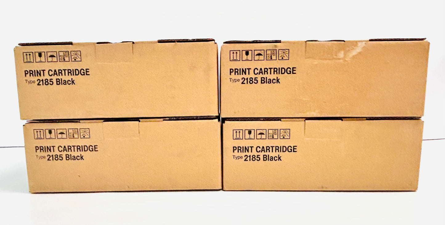 4 Genuine Gestetner, Lanier DSm520, AC122 Black Toners TYPE 2185, 412663, 412662