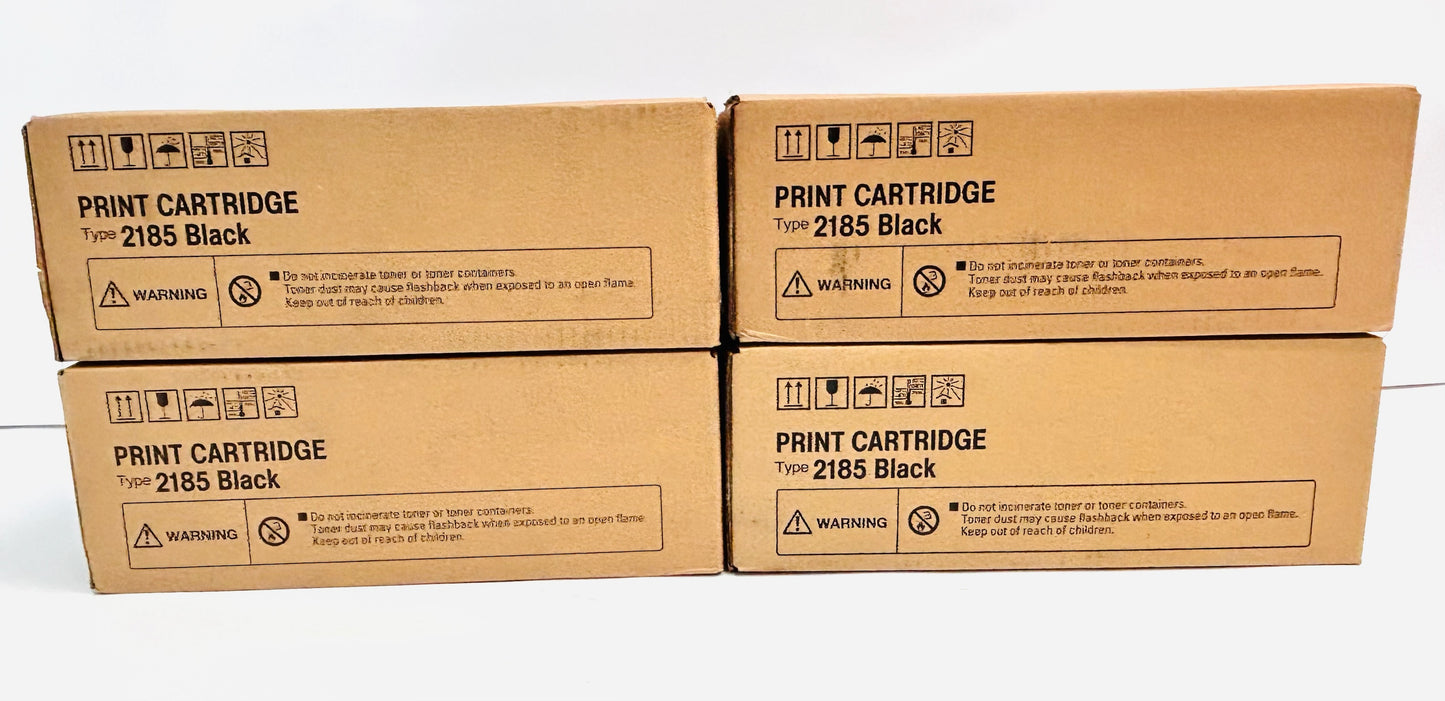4 Genuine Gestetner, Lanier DSm520, AC122 Black Toners TYPE 2185, 412663, 412662
