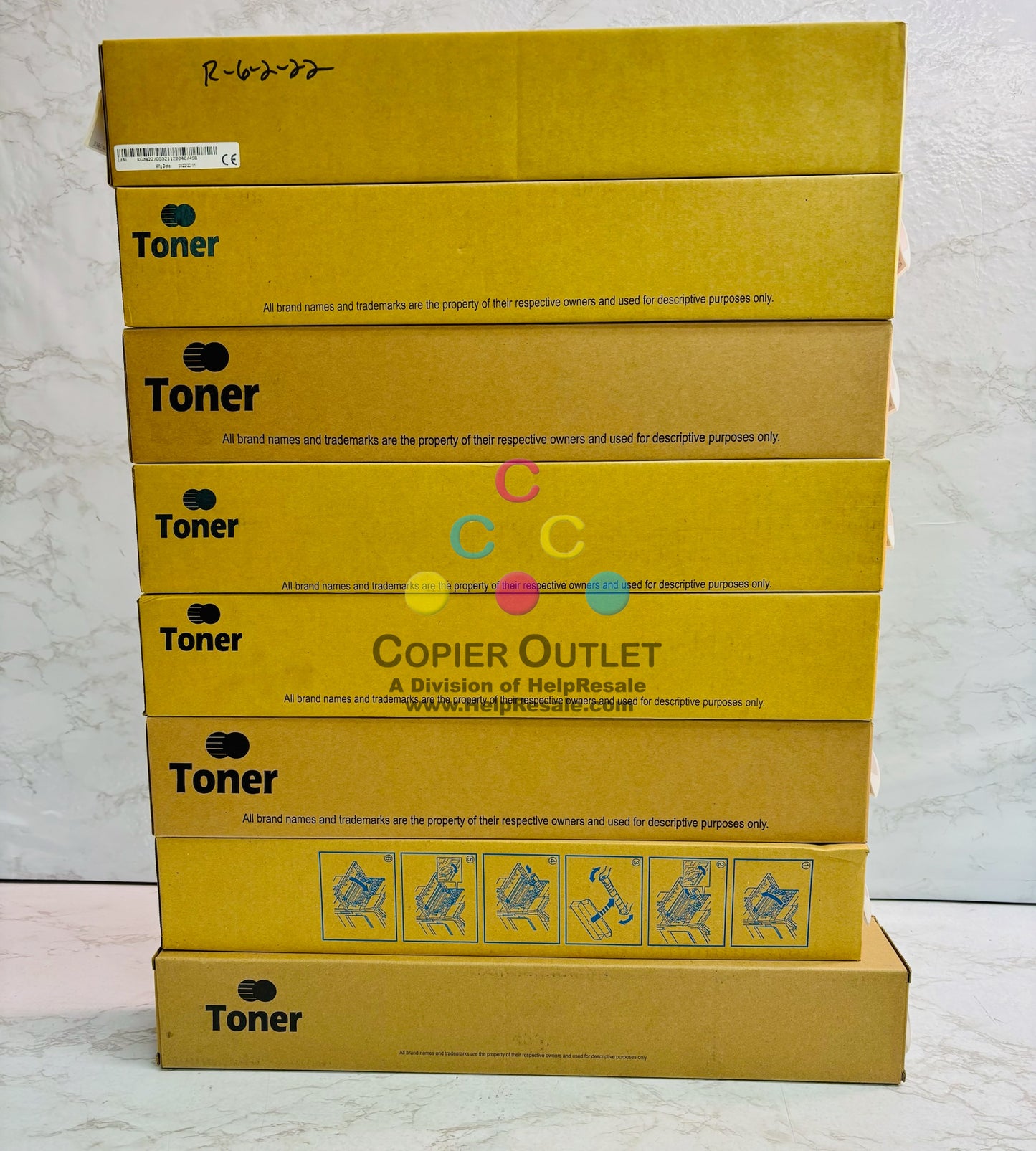 8 Unbranded Konica C258,C308,C368 Cyan, Magenta, Yellow & Black Toner TN324 CMYK