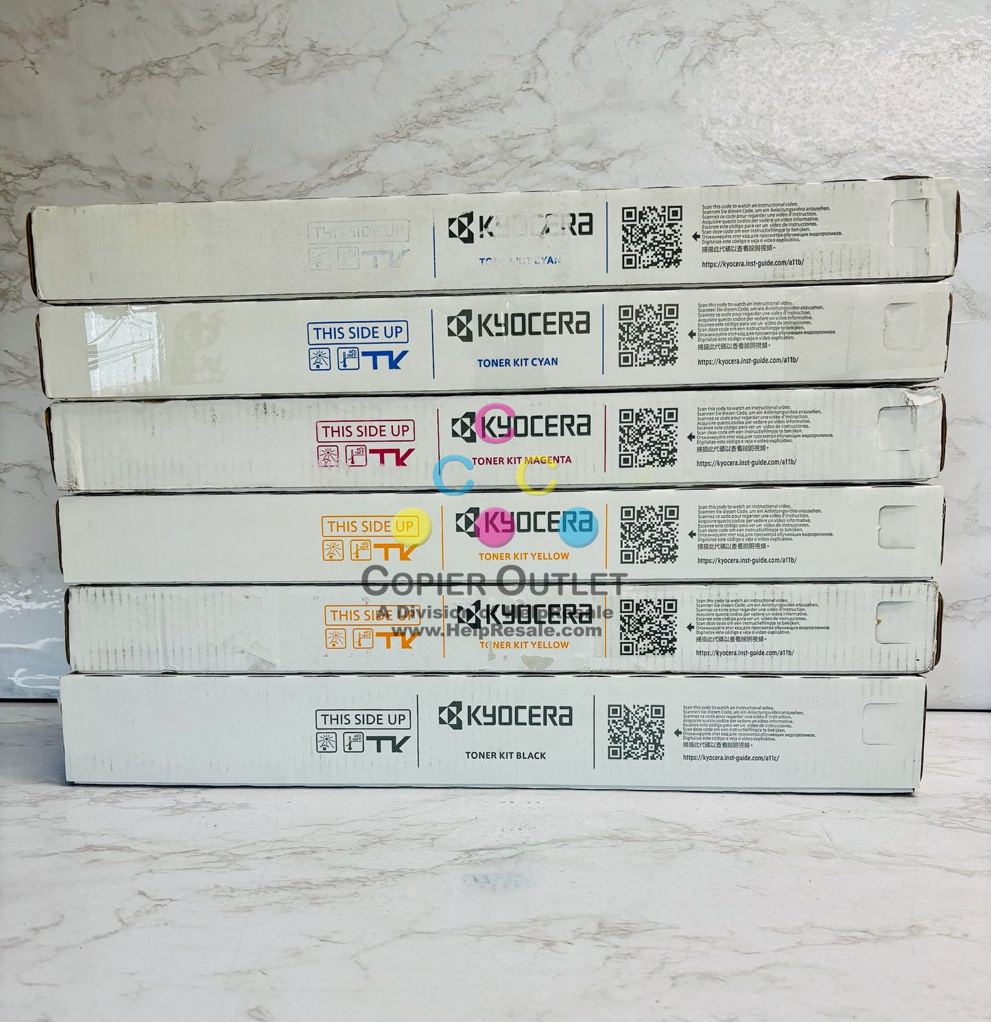 6 OEM Kyocera TASKalfa 3552ci,3553c Cyan, Mag, Yellow & Black Toner TK-8527 CMYK