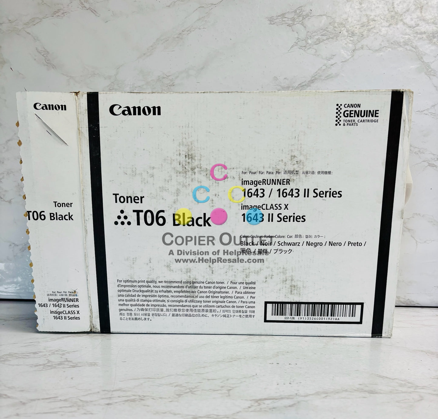 Open Genuine Canon iR1643i 1643iF 1643P Black Toner T06, 3526C001AA