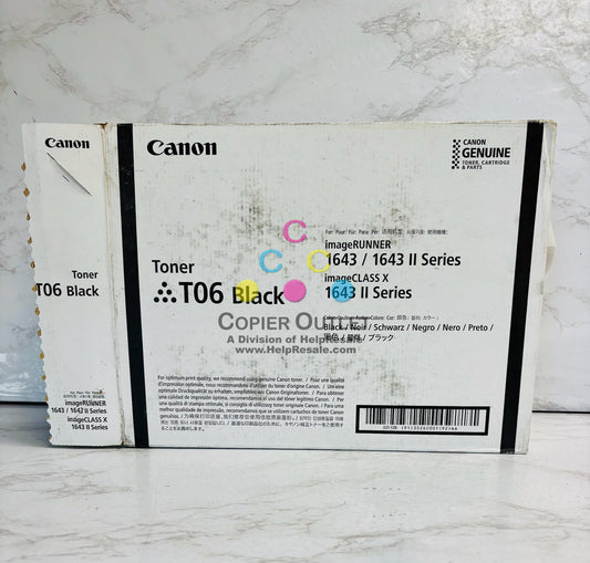 Open Genuine Canon iR1643i 1643iF 1643P Black Toner T06, 3526C001AA
