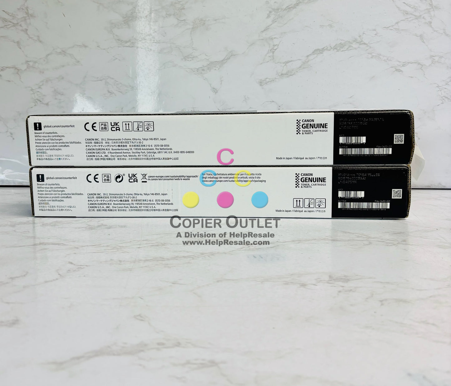 2 Genuine Canon iR Adv C3926,C3930,C3935 Magenta & Yellow Toners GPR-66 MY