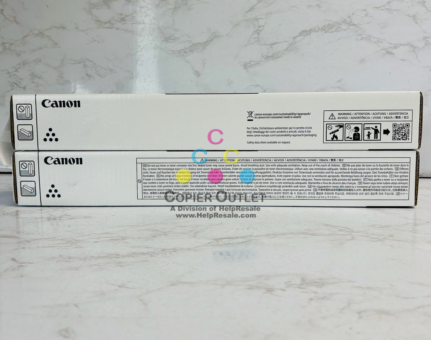 2 Genuine Canon iR Adv C3926,C3930,C3935 Magenta & Yellow Toners GPR-66 MY