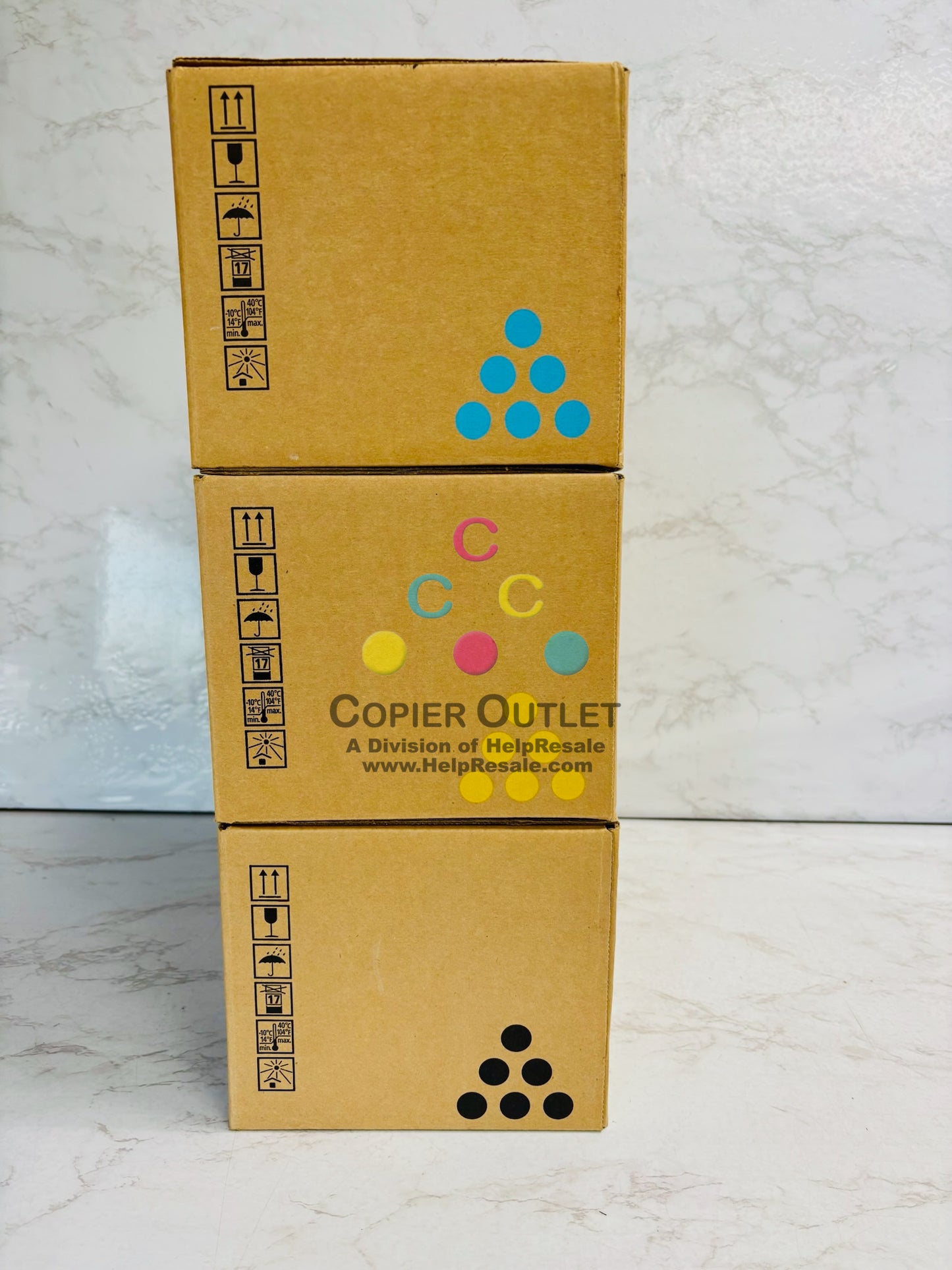 3 Genuine Ricoh SP310HA,SPC231N Cyan,Yell,& Black High Yield Toner 406475,76,78