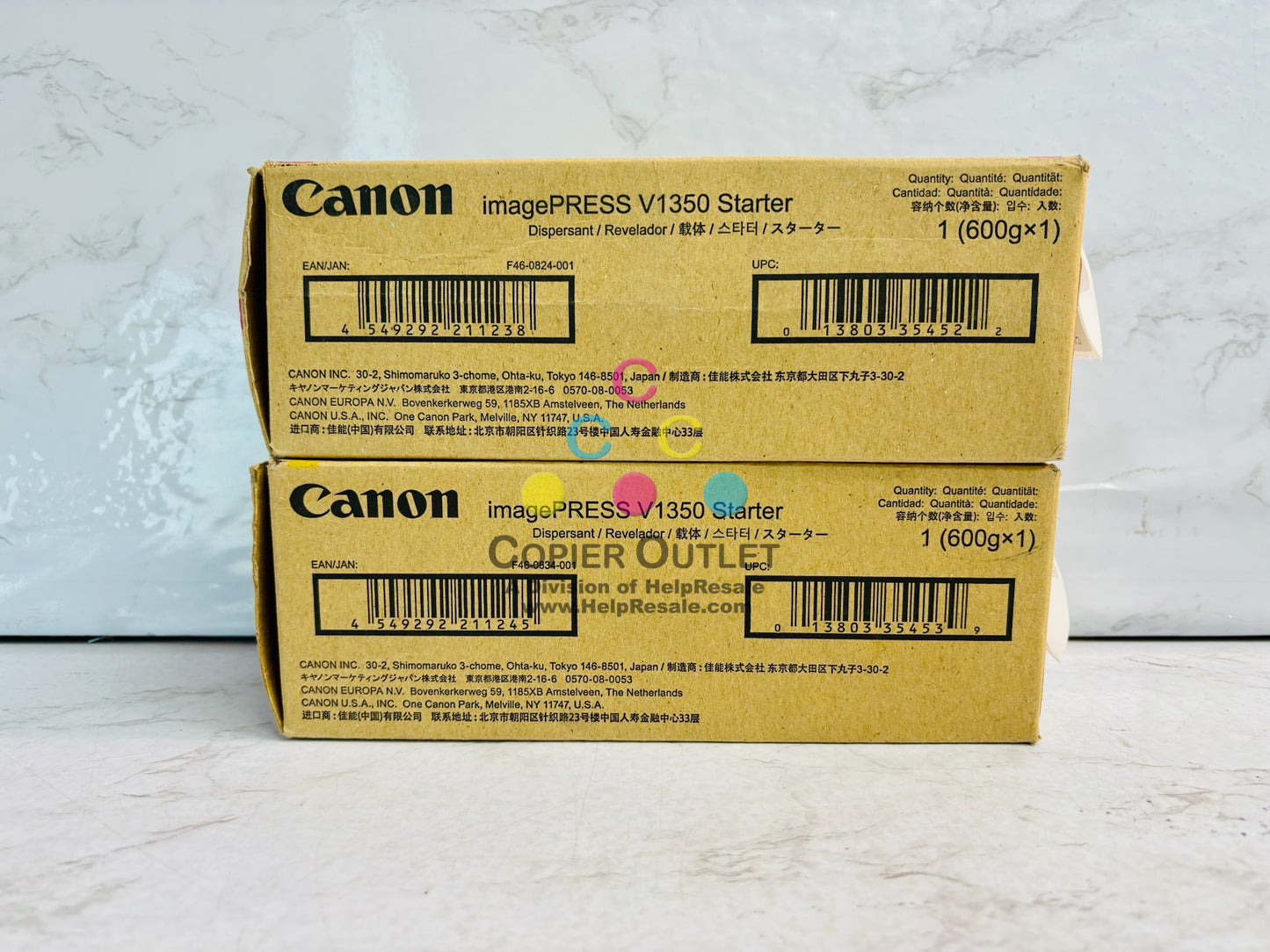 2 Genuine Canon imagePress V1350 Magenta & Yellow Starter 5920C001,5921C001 MY