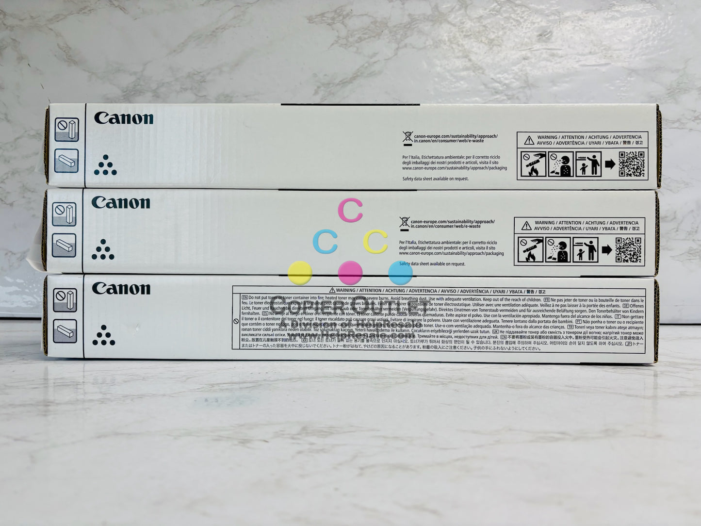 3 Genuine Canon iR Adv C3926,C3930 Cyan, Magenta & Yellow Toners GPR-66 CMY