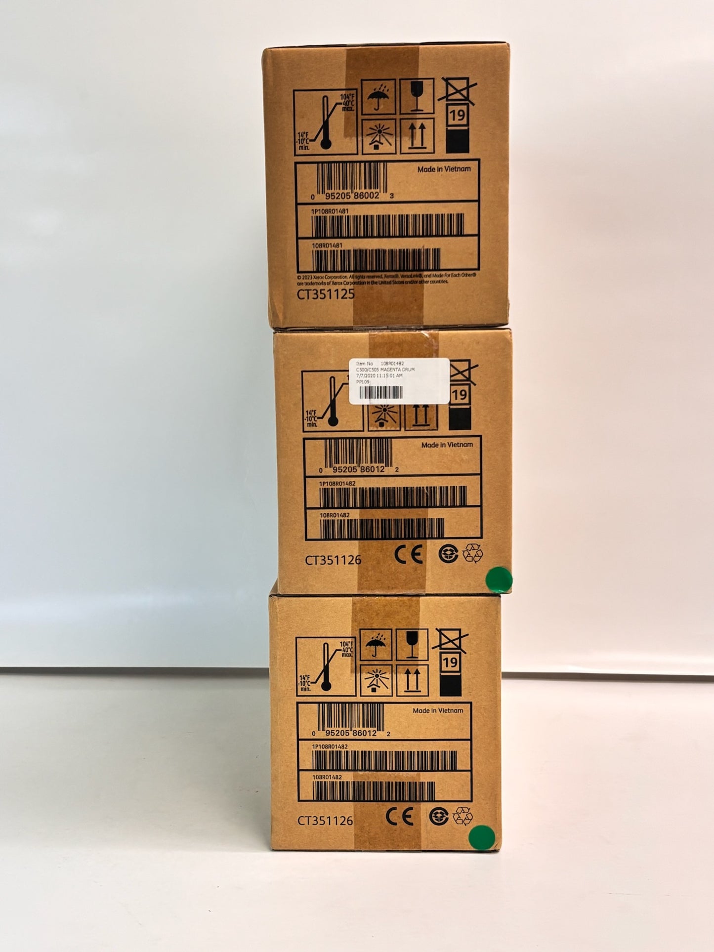 3 Cosmetic Genuine Xerox C500,C505 Cyan & Magenta Drum unit 108R01481, 108R01482