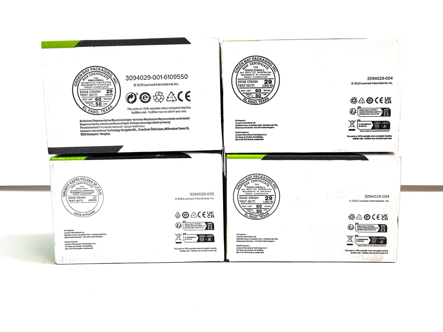 4 New Genuine Lexmark XC4140,XC4143 CMMY Toners 24B6717, 24B6718, 24B6719