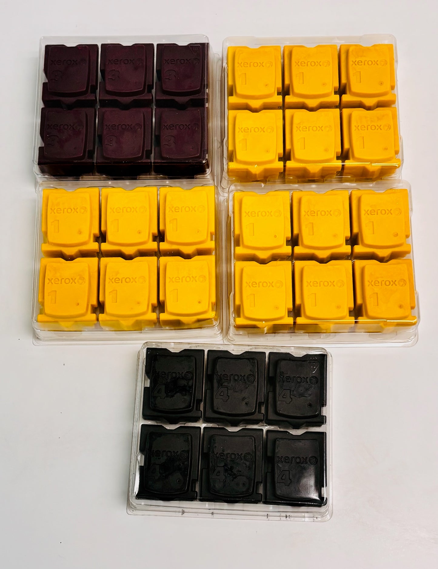 6 Open OEM Xerox ColorQube 8870  MYYYKK Ink 108R00951,52,53(6 Cubes per Box)