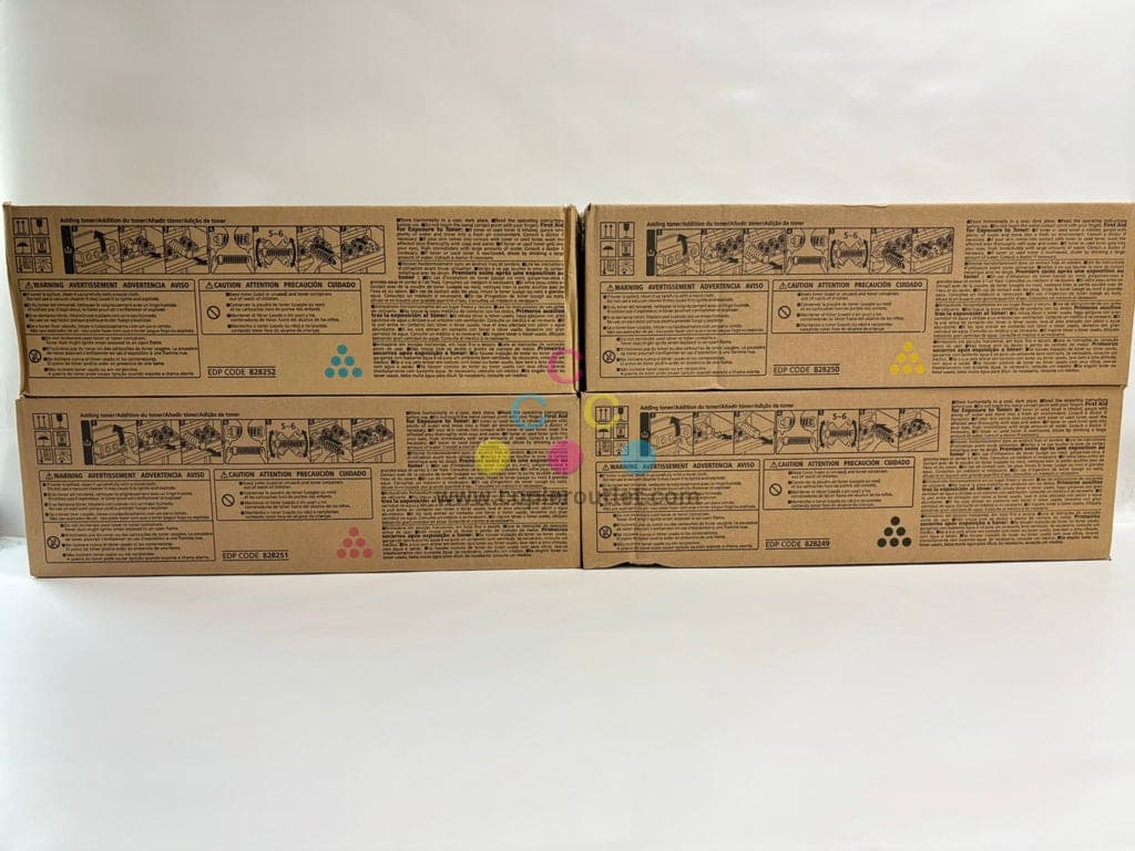 4 Genuine Ricoh Pro C901, C901S CMYK Toner Cart 828249,828250,828251,828252