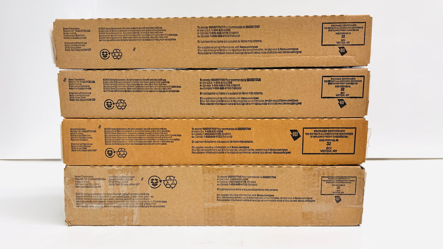4 Cosmetic OEM Xerox AltaLink C8130,C8155 CMYK Toners 006R01746,47,48,49