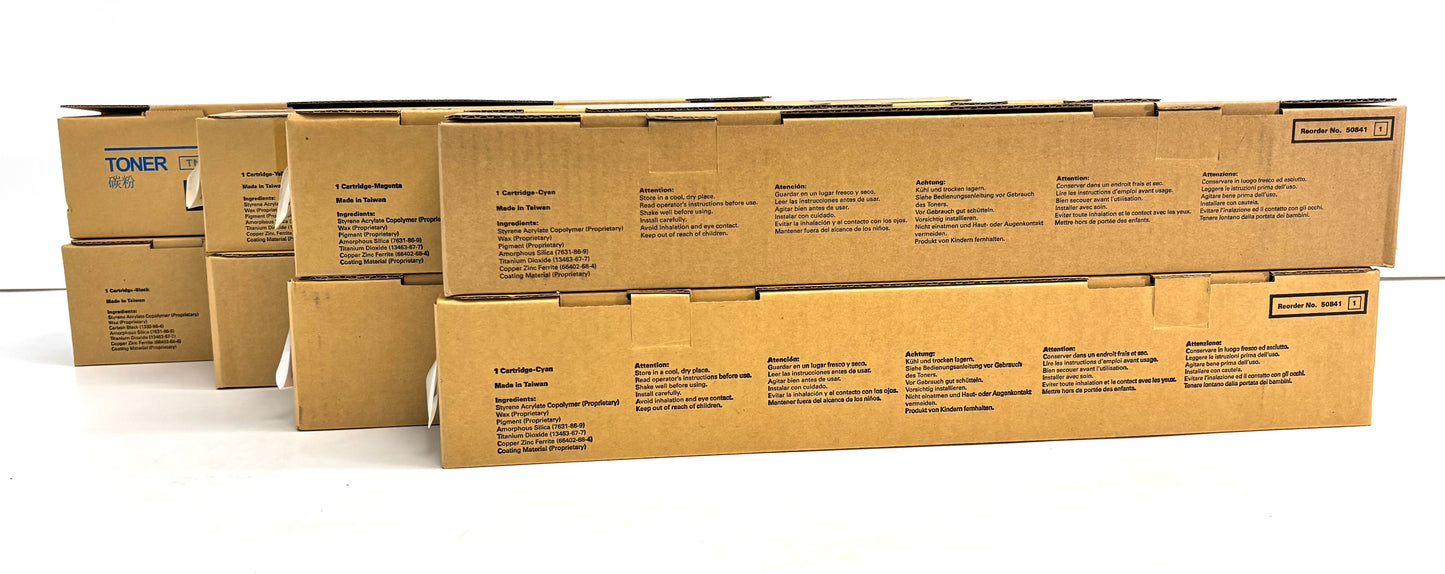 8 Unbranded Konica BHC458,C558,C658 Cyan, Magenta, Yellow & Black Toners TN514