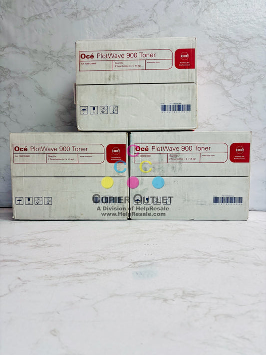 3 Genuine Océ PlotWave 900 Black Toner Cartridge 7511B005AA