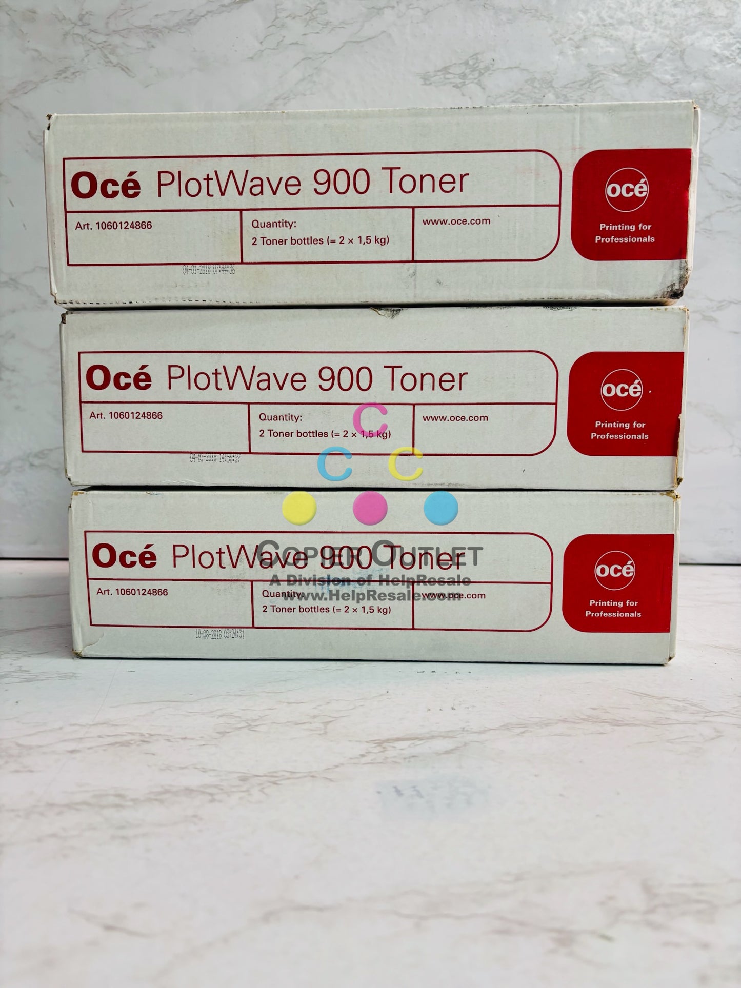 3 Genuine Océ PlotWave 900 Black Toner Cartridge 7511B005AA
