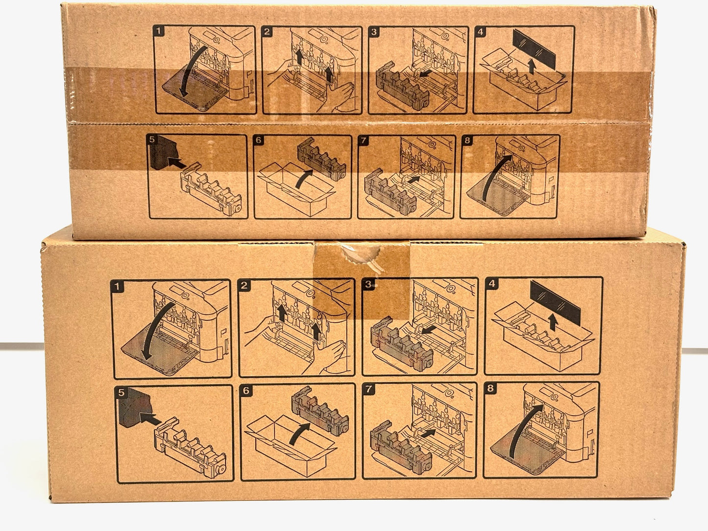 2 Genuine Konica Minolta C25 Waste Toner Container WB-P03, A1AU-0Y3, A1AU0Y1