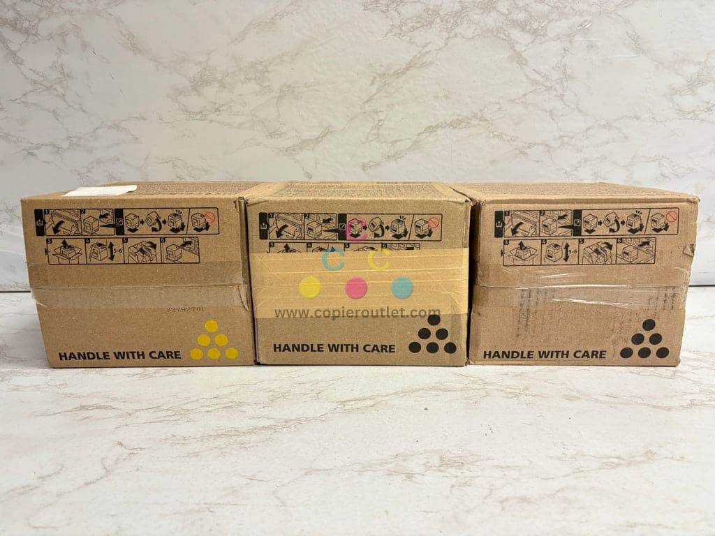 3 Genuine Ricoh,Savin,Lanier Pro C5200s, C5210s YKK Toners 828423, 828422