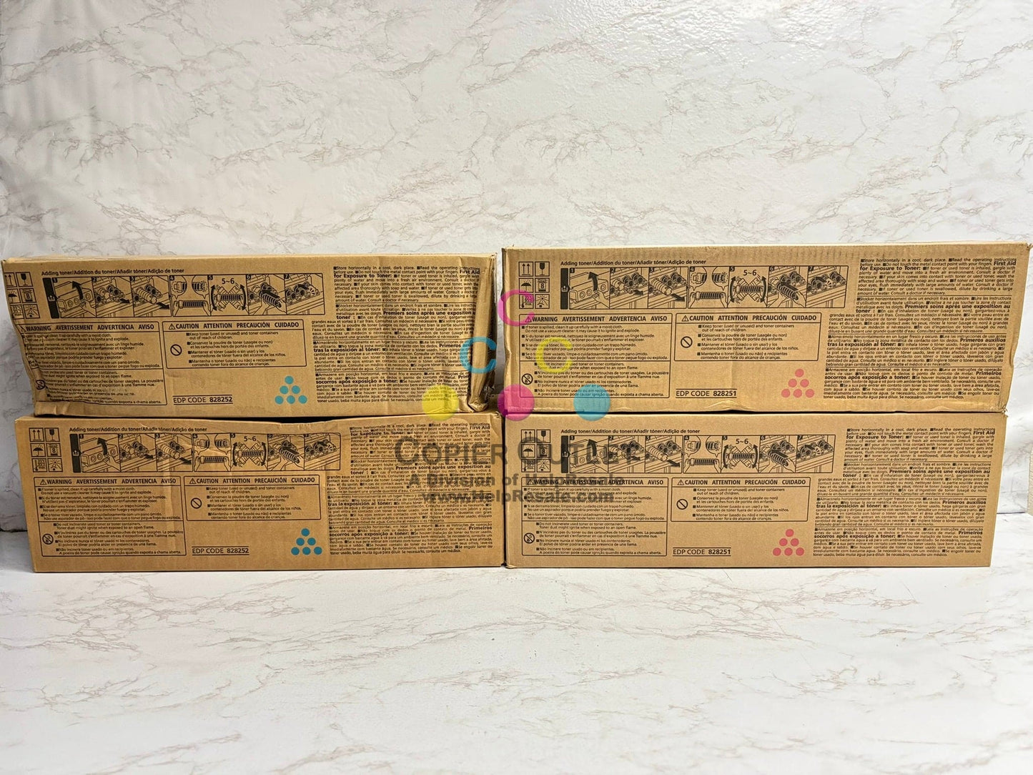 4 Genuine Ricoh Pro C901, C901S CCMM Toner 828252, 828251 Same Day Shipping!