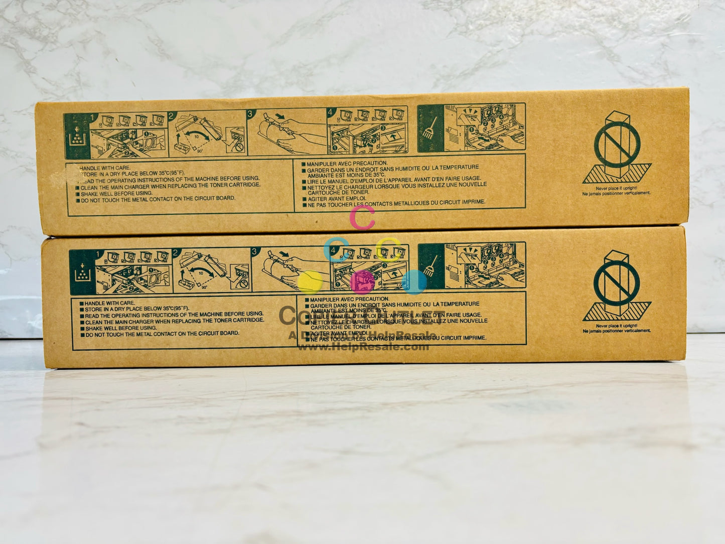 2 Genuine Toshiba e-STUDIO 2000AC, 2500AC Cyan & Yellow Toner T-FC200U CY