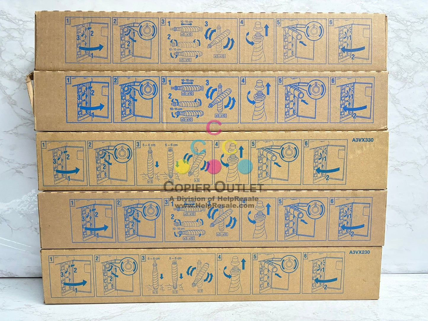 5 OEM Konica AccurioPress C2060,C2070,C3070,C3080,C3080P TN619CMMYY Toners