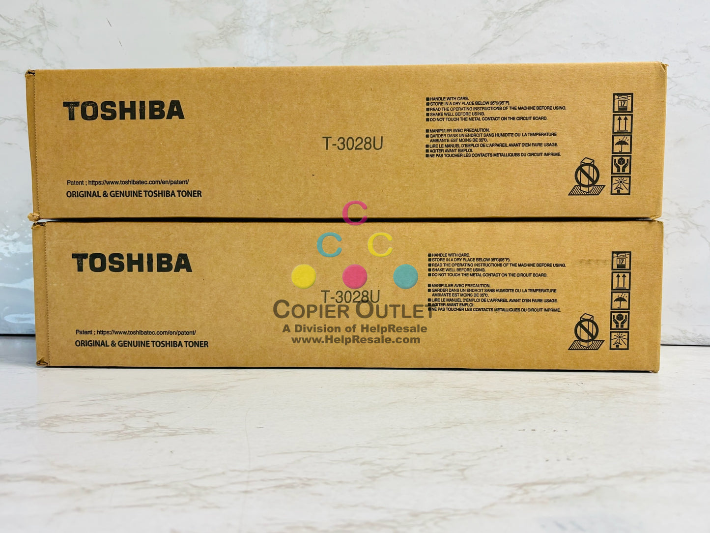 2 Genuine Toshiba E STUDIO 2528A,3528A Black Toner T-3028U-B