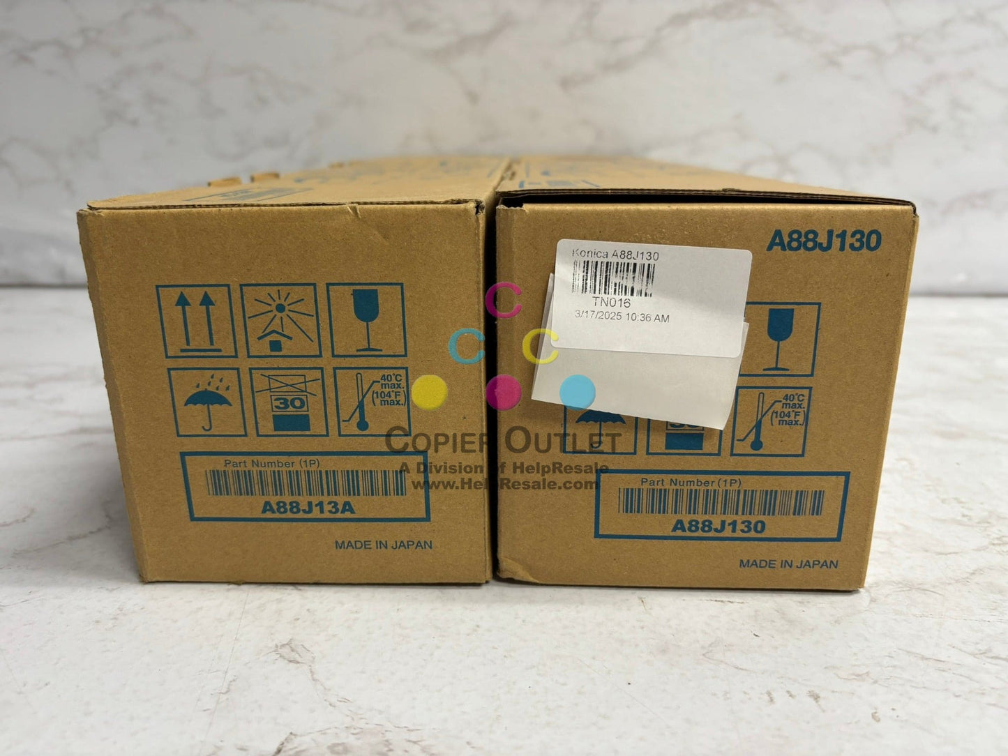 2 OEM Konica Minolta bizhub Pro 1100 Black Toners TN016,TN016H (A88J130,A88J13A)