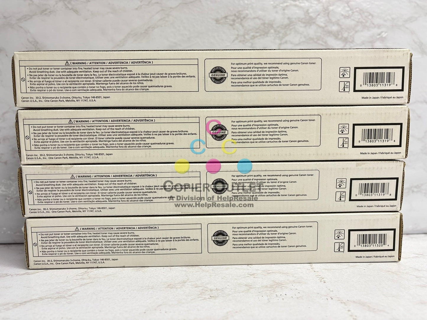 4 OEM Canon iRADVANCE C7055, C7055, C7260, C7270 GPR-33M & GPR-33Y Toners
