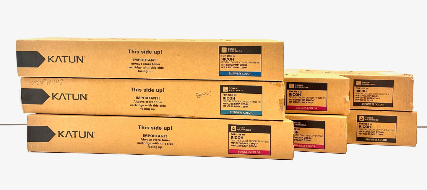 7 Unbranded/Katun MPC2003,C2004,C2503,C2504 Cyan, Magenta & Black Toners