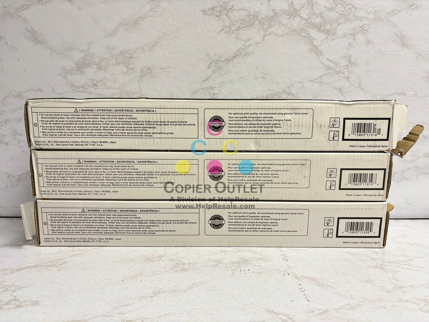 3 OEM Canon imageRUNNER ADV C7055,C7065,C7260,C7270 GPR-33 CMY Toner (Cyan Open)