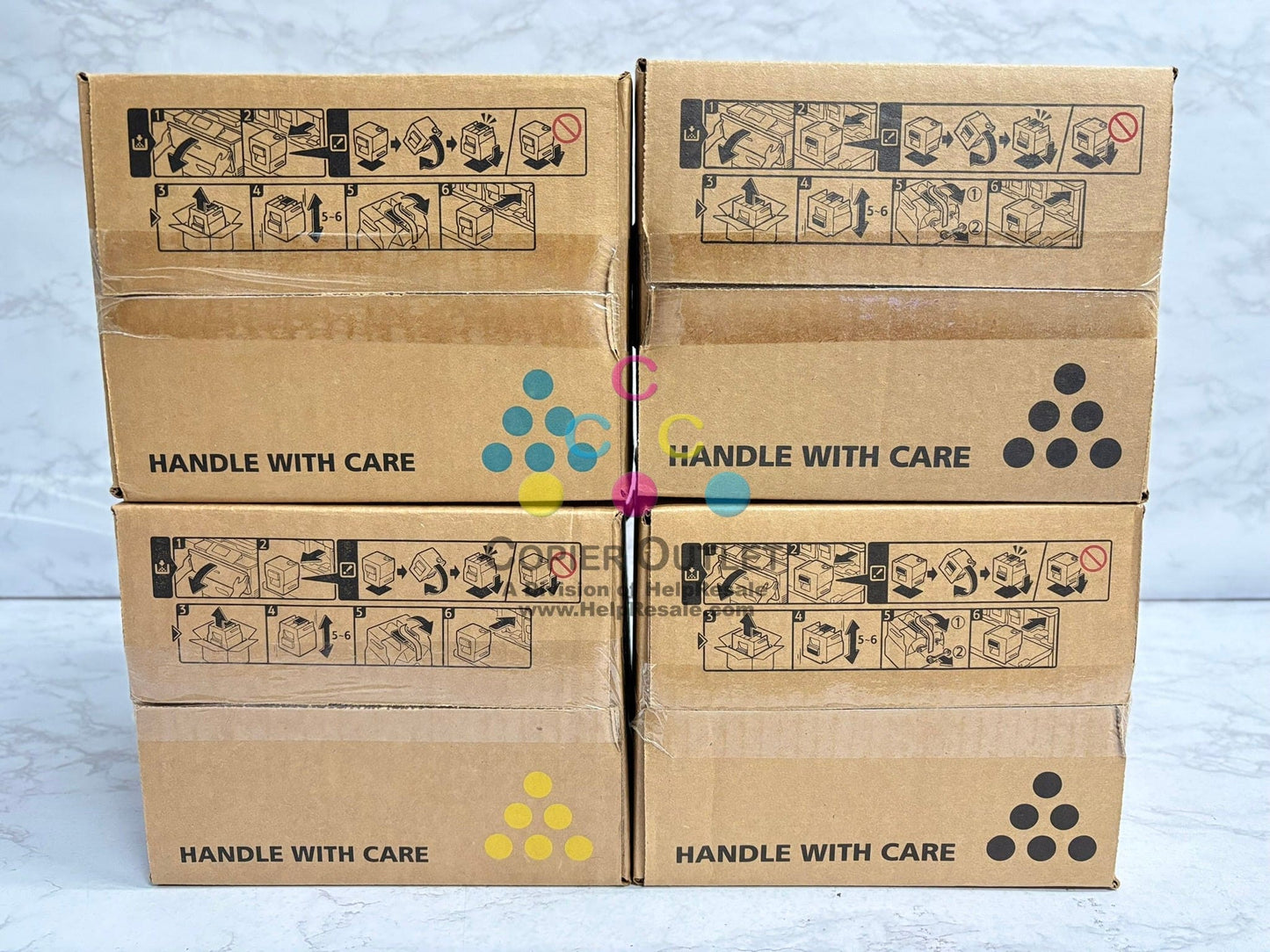 4 Genuine Ricoh MP C6502SP,C8002SP C8002 CYKK Toner Cartridges 842086,84,83