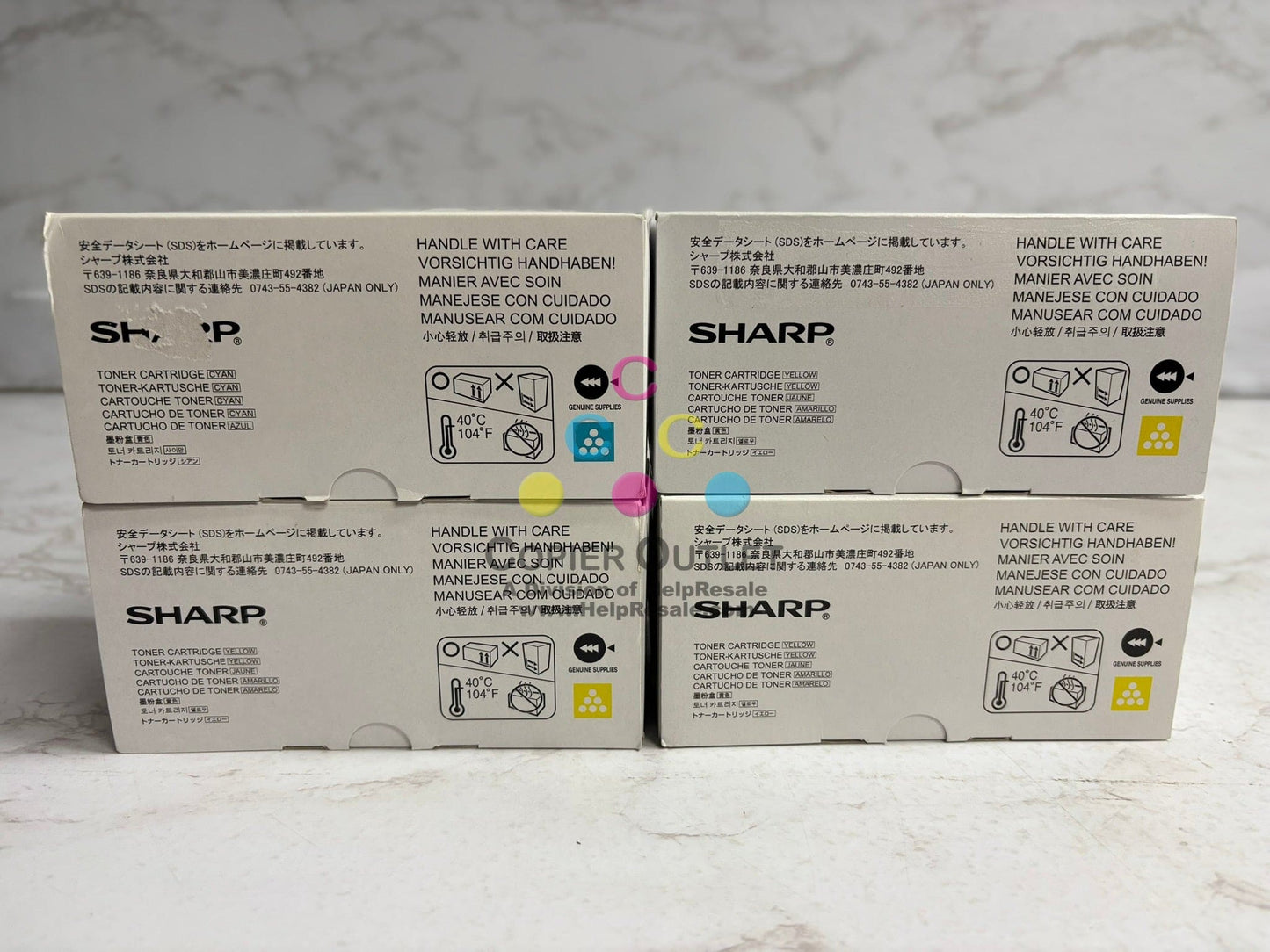 4 OEM Sharp MX-C250,MX-C300P,MX-301W,,MX-C304W MX-C30NT CYYY Toners