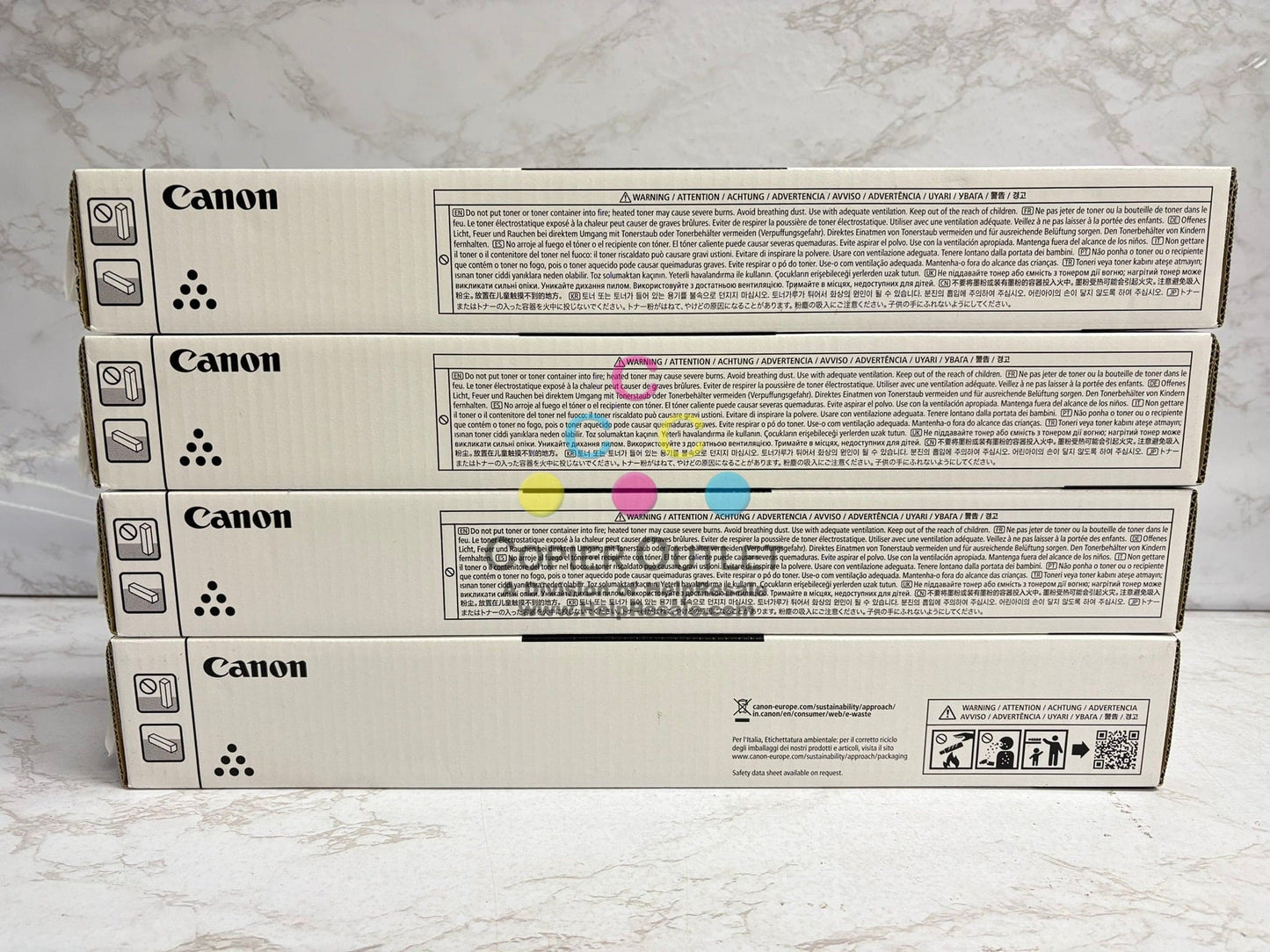 4 OEM Canon iR C3926,C3930,C3935,C3326 GPR66, GPR-66 MYYK Toners ( No Cyan)