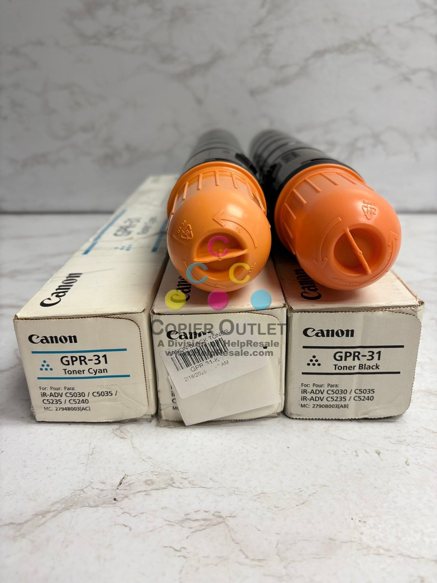 3 Genuine Canon iR ADV C5030,C5035,C5235,C5240 GPR31, GPR-31 CKK Toners