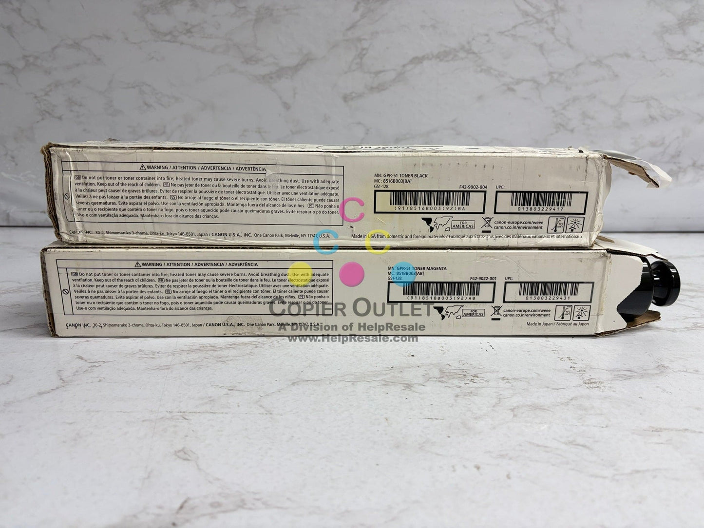 2 Open Genuine Canon imageRUNNER ADV C250,C255,C350,C355 GPR-51 MK Toners