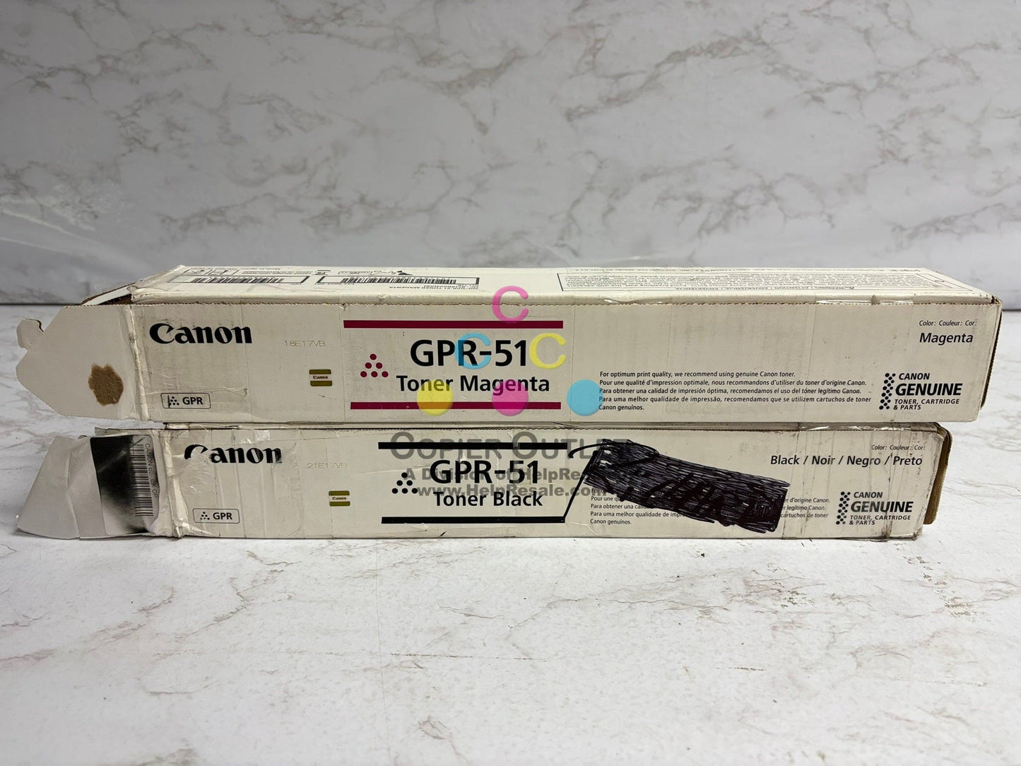2 Open Genuine Canon imageRUNNER ADV C250,C255,C350,C355 GPR-51 MK Toners