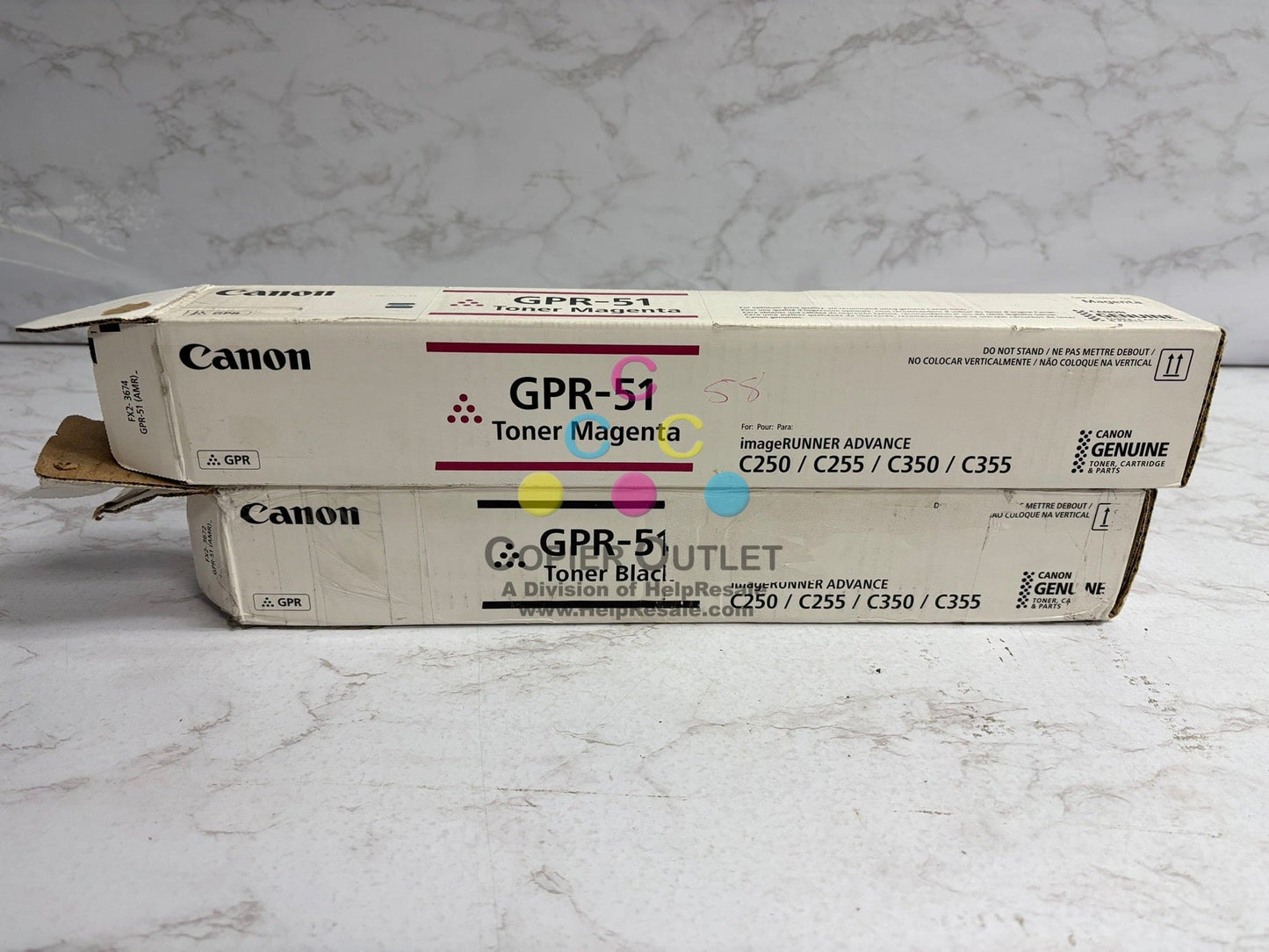 2 Open Genuine Canon imageRUNNER ADV C250,C255,C350,C355 GPR-51 MK Toners