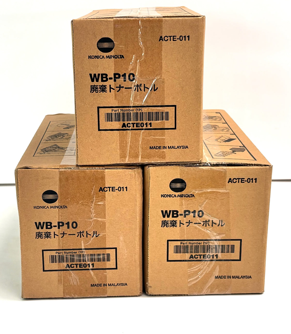 3 OEM Konica Minolta 4050,4751i Waste Toner Collection Container WB-P10, ACTE011