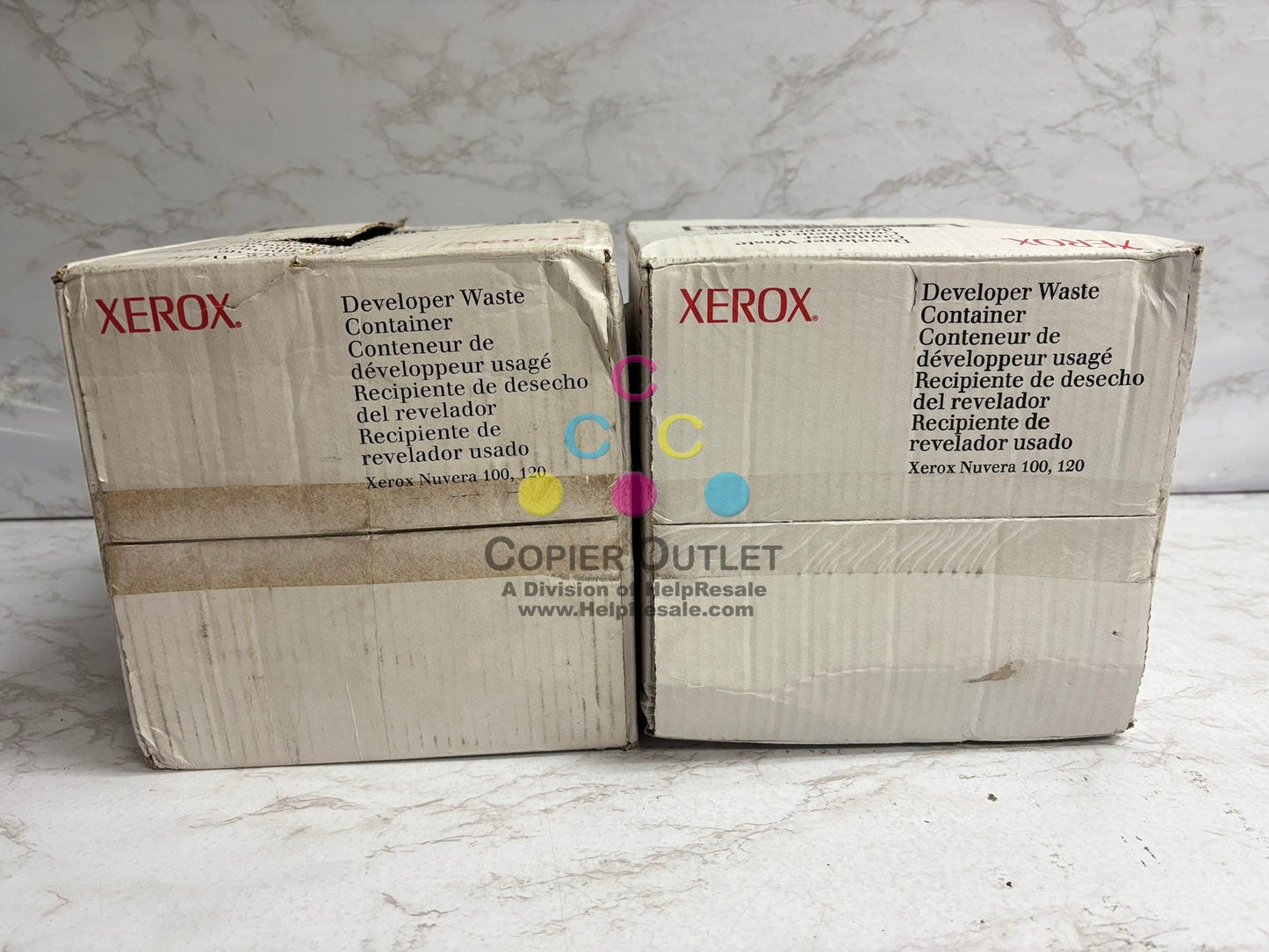 2 Genuine Xerox Nuvera 100,120,144 Developer Waste Containers 093K08651
