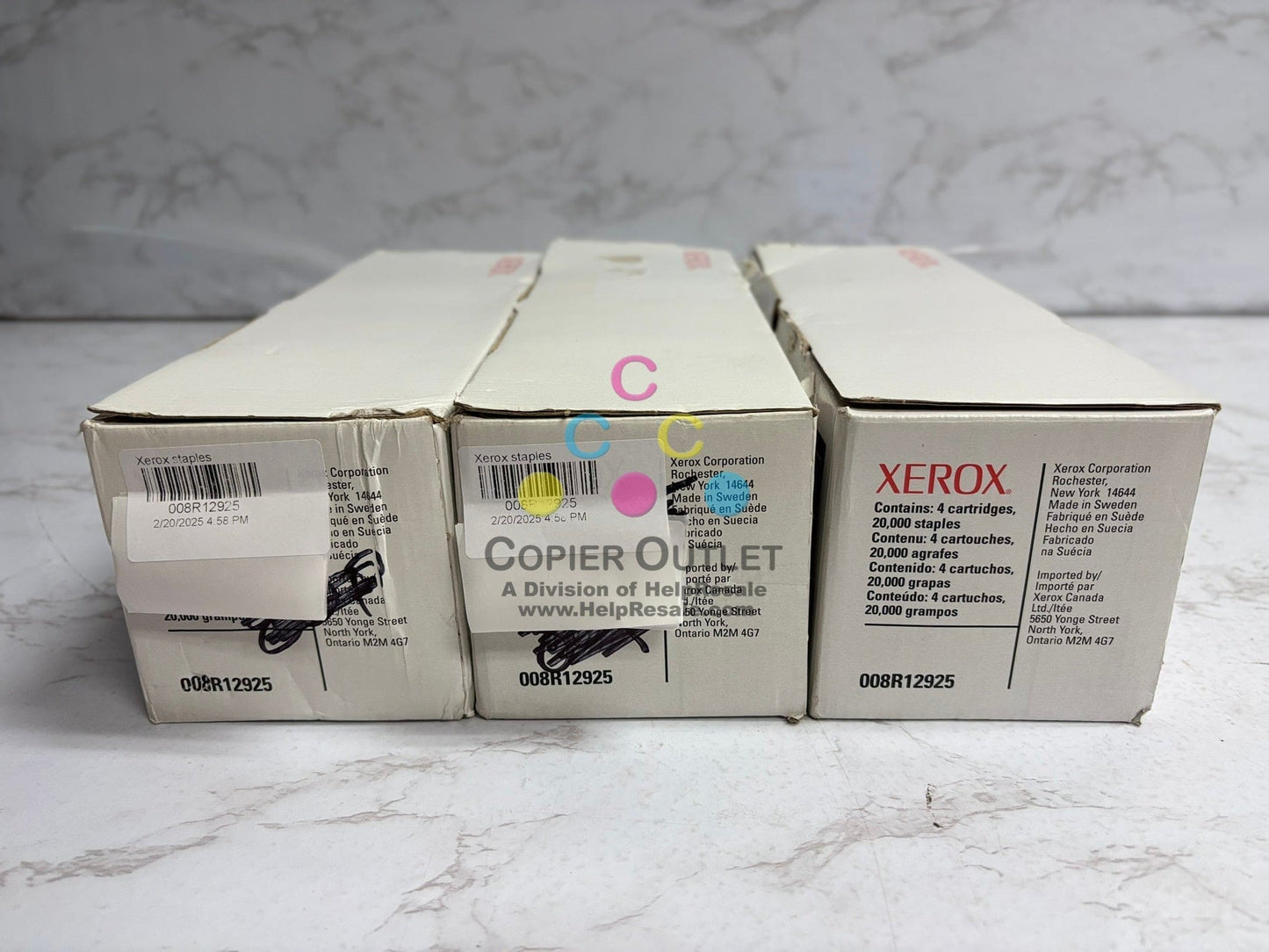 3 New Genuine Xerox 242, 252, 260, D95A, 7425, 7428 Staple Cartridges 008R12925