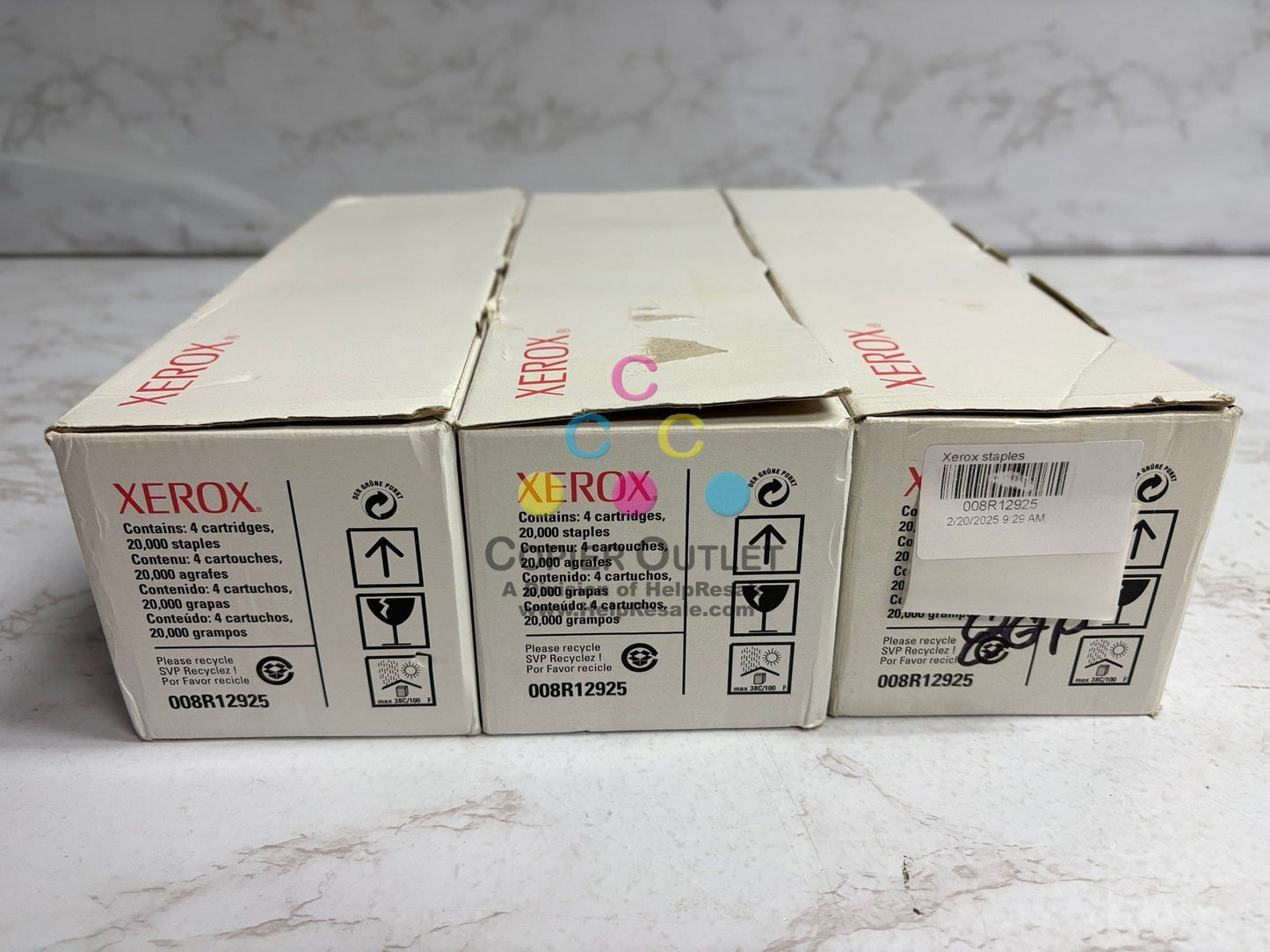 3 New Genuine Xerox 242, 252, 260, D95A, 7425, 7428 Staple Cartridges 008R12925